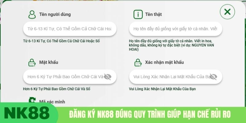 Đăng ký NK88 đúng quy trình giúp hạn chế rủi ro