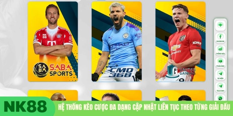 Hệ thống kèo cược đa dạng cập nhật liên tục theo từng giải đấu